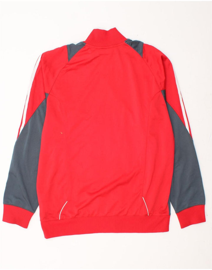 ADIDAS Chaqueta superior de chándal para hombre Reino Unido 42/44 Poliéster con bloques de color rojo grande