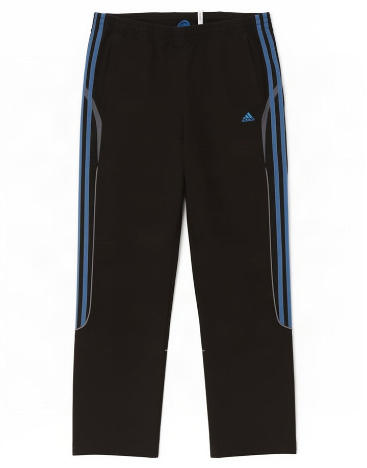 Adidas Hombre Climalite Chándal Pantalones Joggers Grande Negro Poliéster