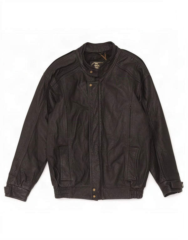 Giovanni Chaqueta de cuero para hombre UK 36 Small Black