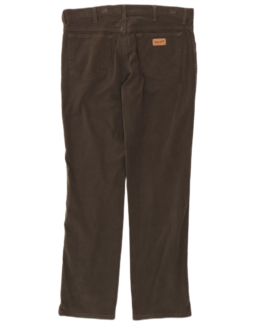 WRANGLER Pantalones casuales rectos elásticos Texas para hombre W36 L34 Algodón marrón