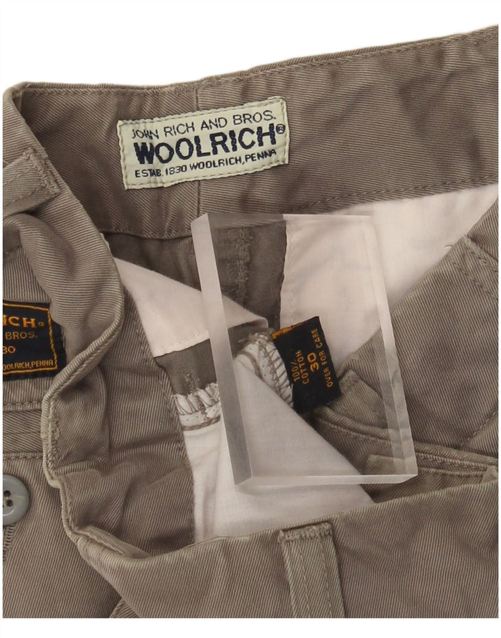 WOOLRICH Pantalones cortos chinos para hombre W30 Algodón caqui medio