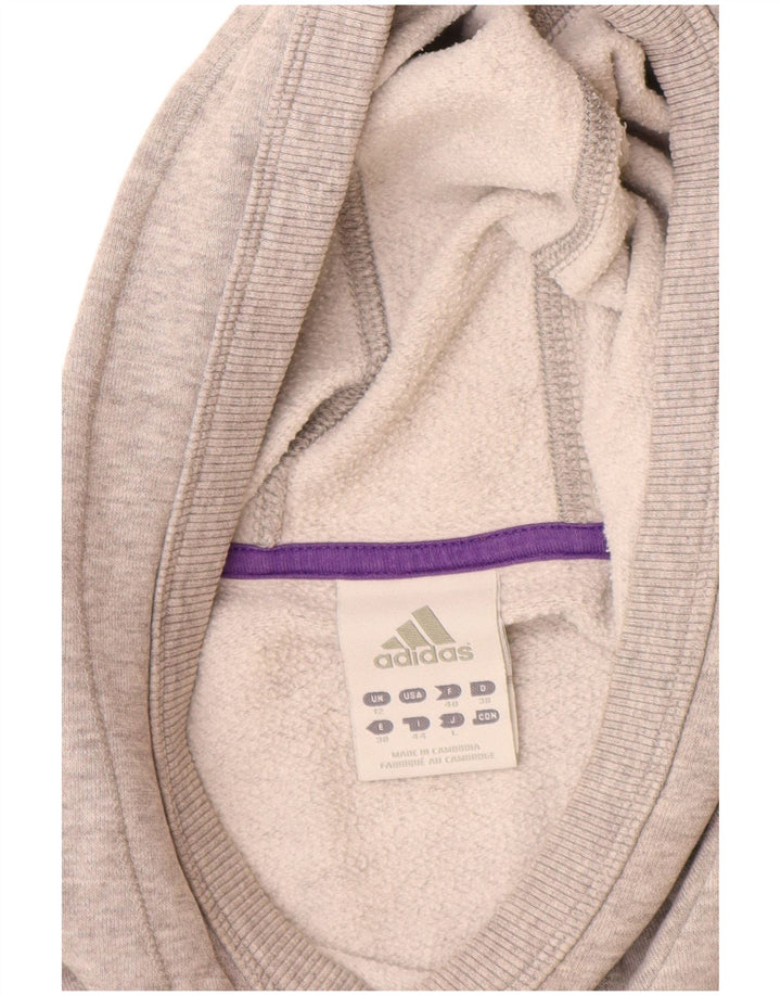 Adidas - Sudadera con capucha para mujer, talla 40, color gris medio