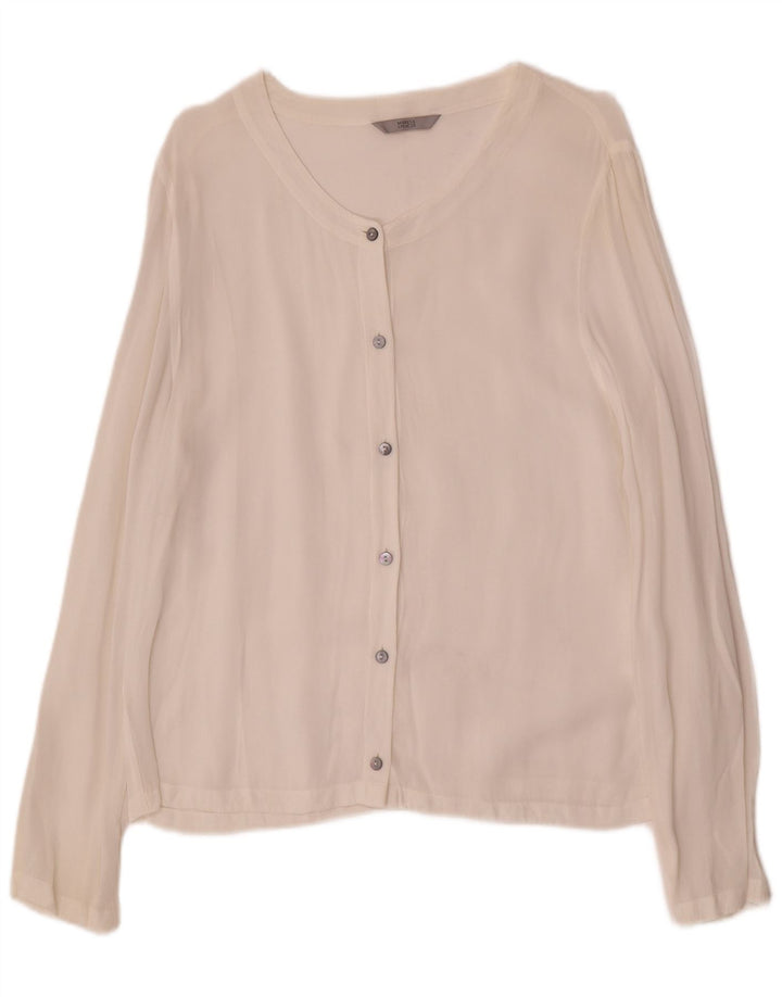 Marks & Spencer Blusa para mujer UK 46 Grande Blanco