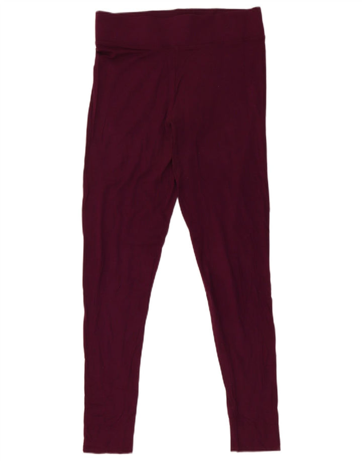 Marks & Spencer Leggings para mujer UK 10 Small Borgoña Viscosa