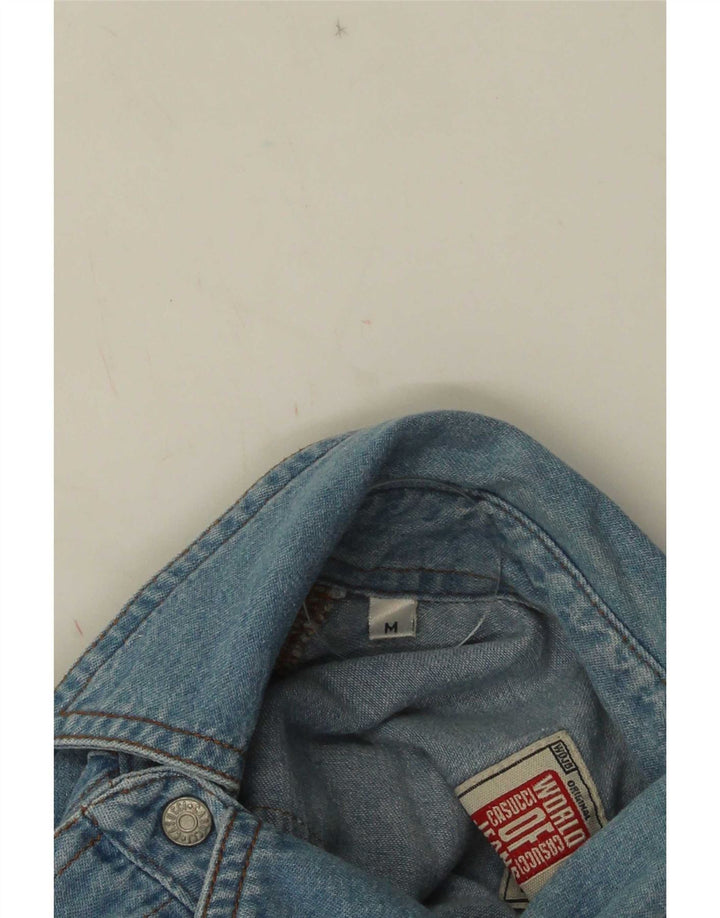 Camisa Vaquera Casucci Hombre Algodón Azul Medio