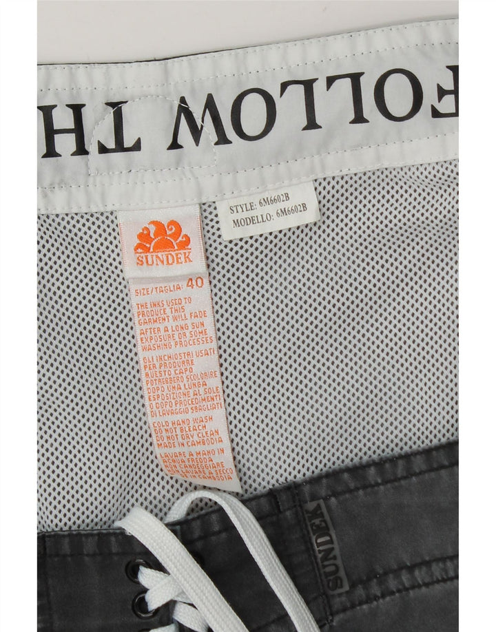 Sundek Bañador con estampado gráfico para hombre XL Gris Colorblock Poliéster