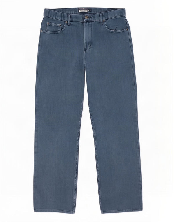 Marks & Spencer Vaqueros rectos azules Harbor para hombre W34 L31 Algodón azul marino