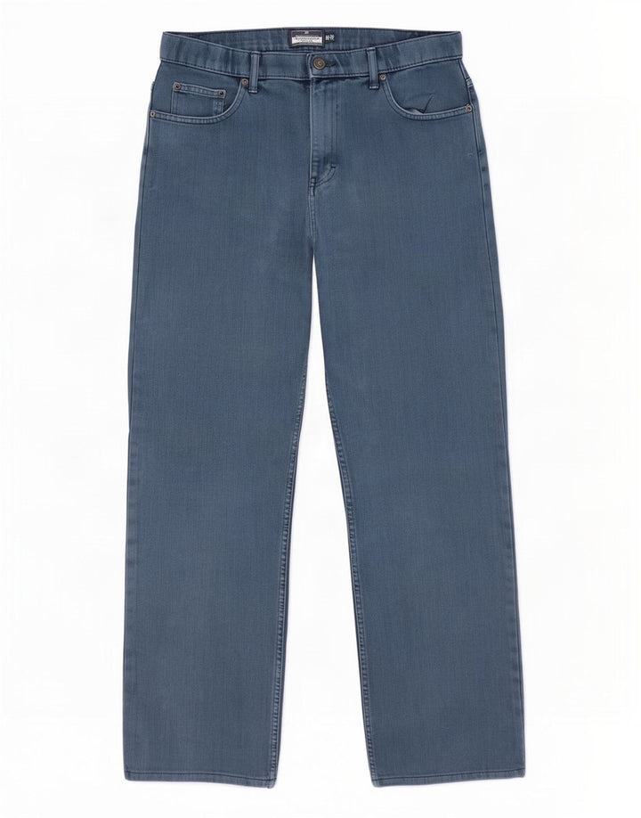 Marks & Spencer Vaqueros rectos azules Harbor para hombre W34 L31 Algodón azul marino