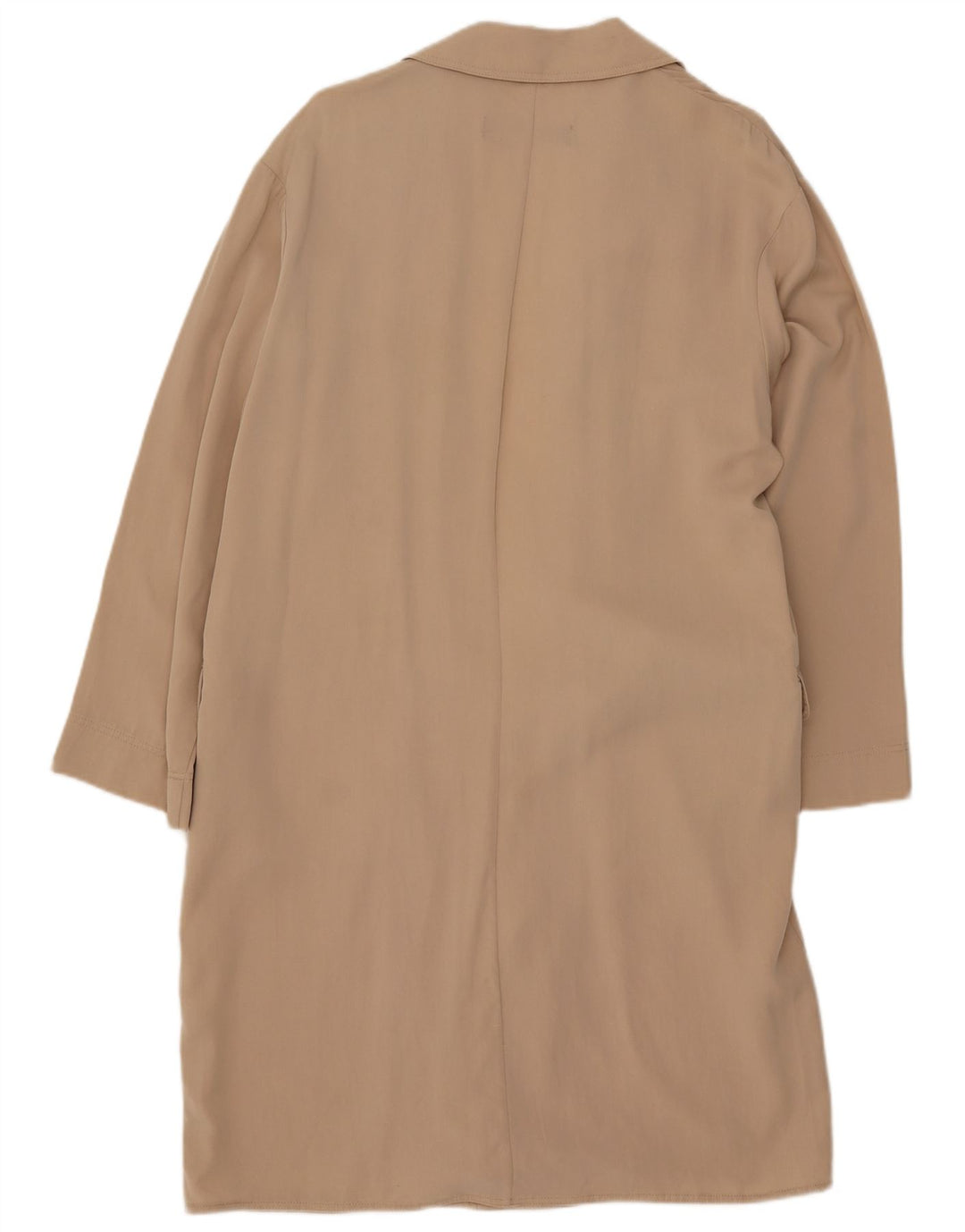 Zara Mujer Abrigo Reino Unido 46 Grande Beige Lyocell