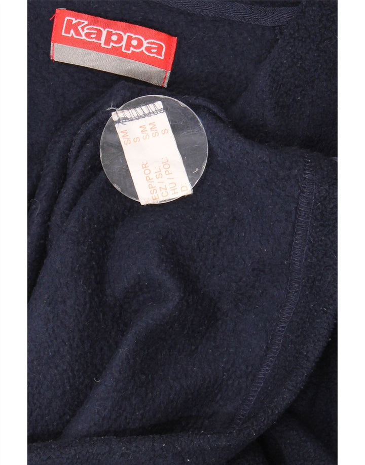 Kappa Hombre Jersey De Forro Polar Con Cremallera Y Cuello Pequeño Azul Marino