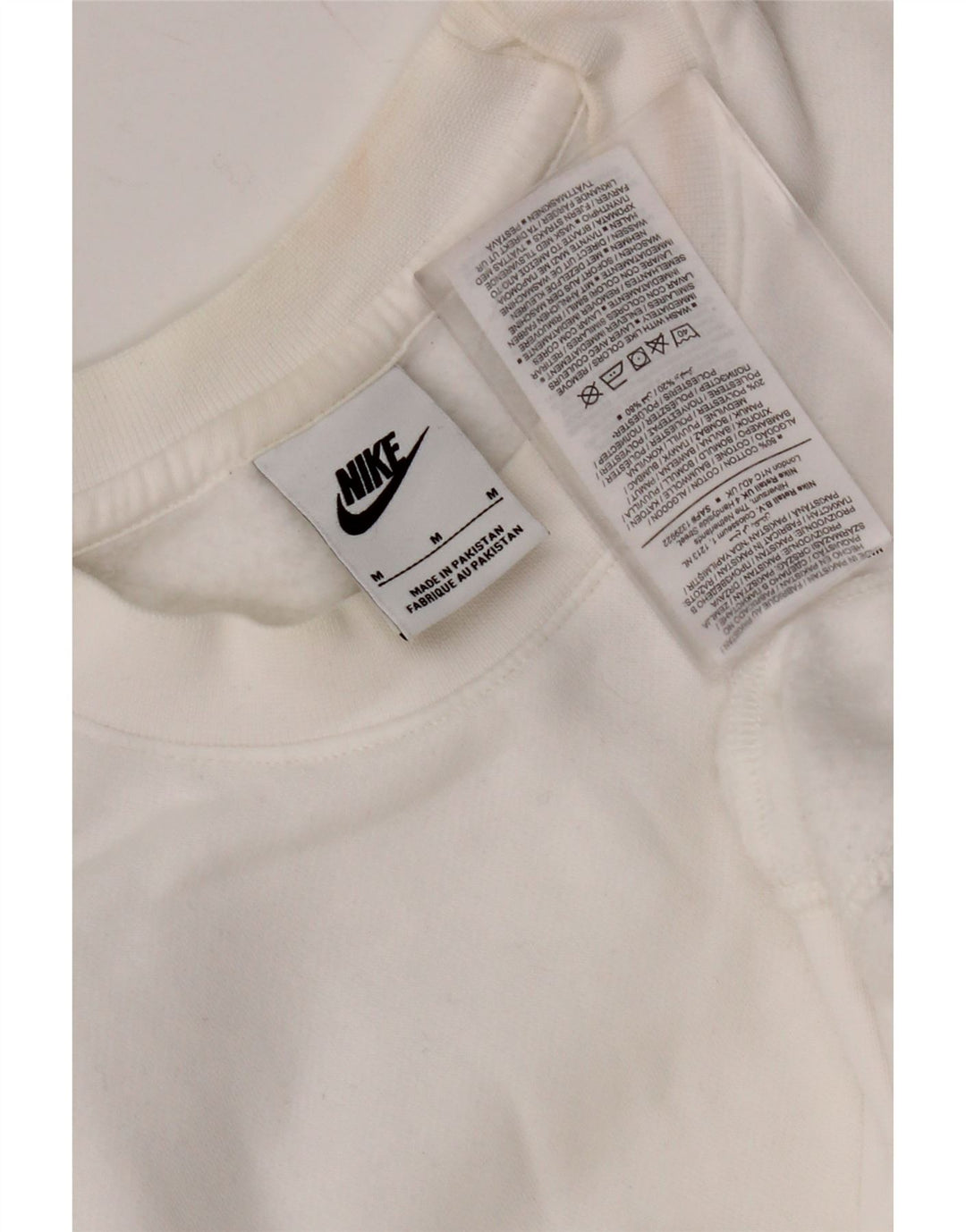 NIKE Sudadera Jumper Medium Blanco Algodón Hombre