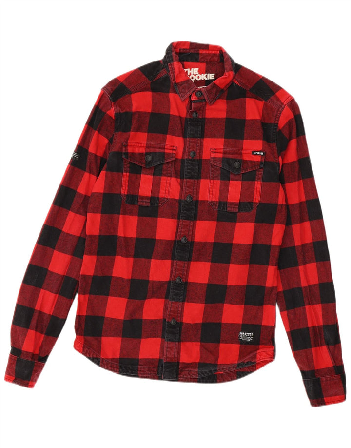 Superdry Camisa De Franela Con Gráfico A Cuadros The Rookie, Cuadros Rojos Pequeños