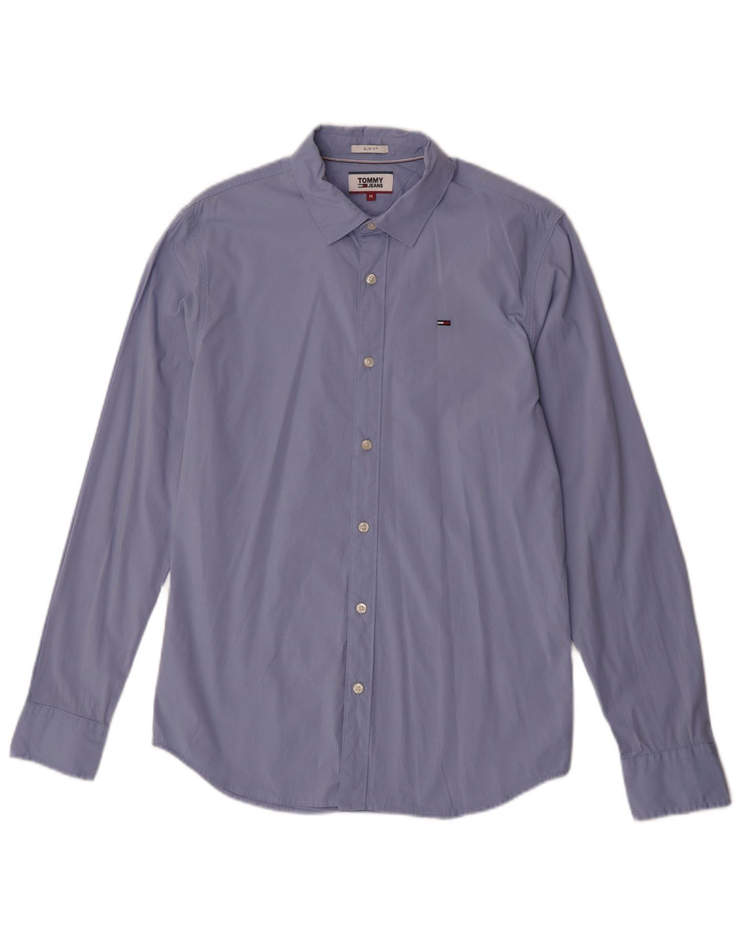 Camisa Tommy Hilfiger Hombre Slim Fit Algodón Azul Medio