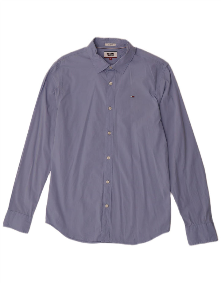 Camisa Tommy Hilfiger Hombre Slim Fit Algodón Azul Medio