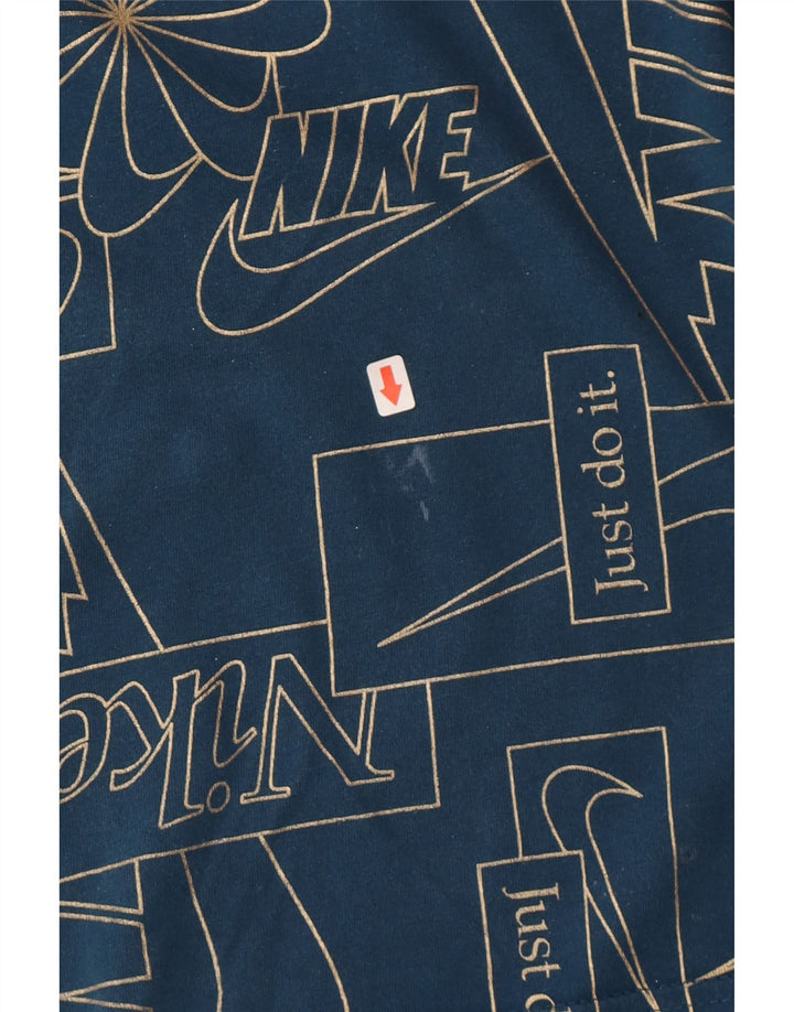 Nike - Camiseta gráfica para hombre, talla pequeña, algodón azul marino