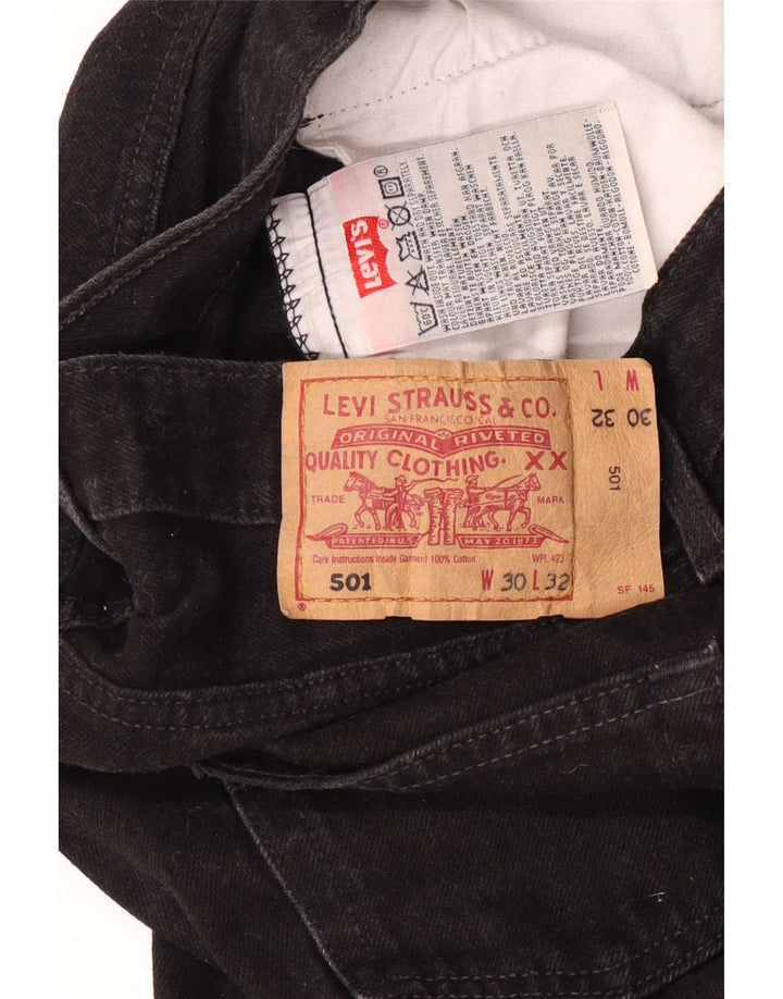 Levi's Vaqueros rectos 501 para hombre W30 L32 Algodón negro