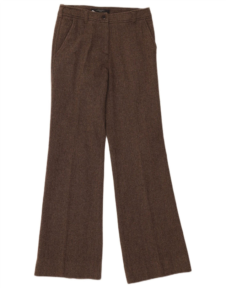Max Mara Traje de fin de semana para mujer de 2 piezas UK 8 Small W28 L33 Brown Herringbone