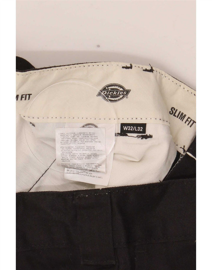 Dickies Pantalón chino ajustado para hombre W32 L32 Poliéster negro