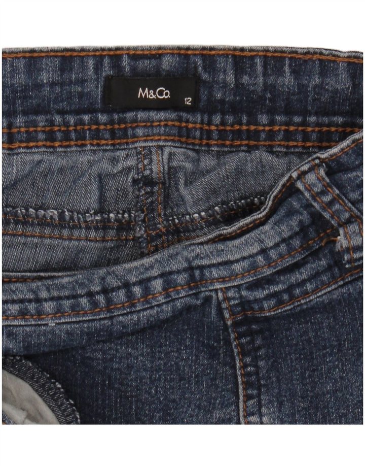 M&Co Bermudas vaqueras para mujer UK 12 Medium W32 Algodón azul