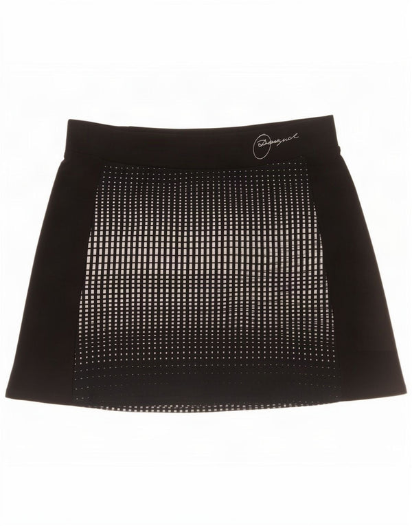 Desigual Minifalda Gráfica XL W34 Viscosa Geométrica Negra