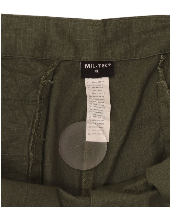 Pantalones cortos tipo cargo para hombre Mil-Tec XL W38 Algodón verde