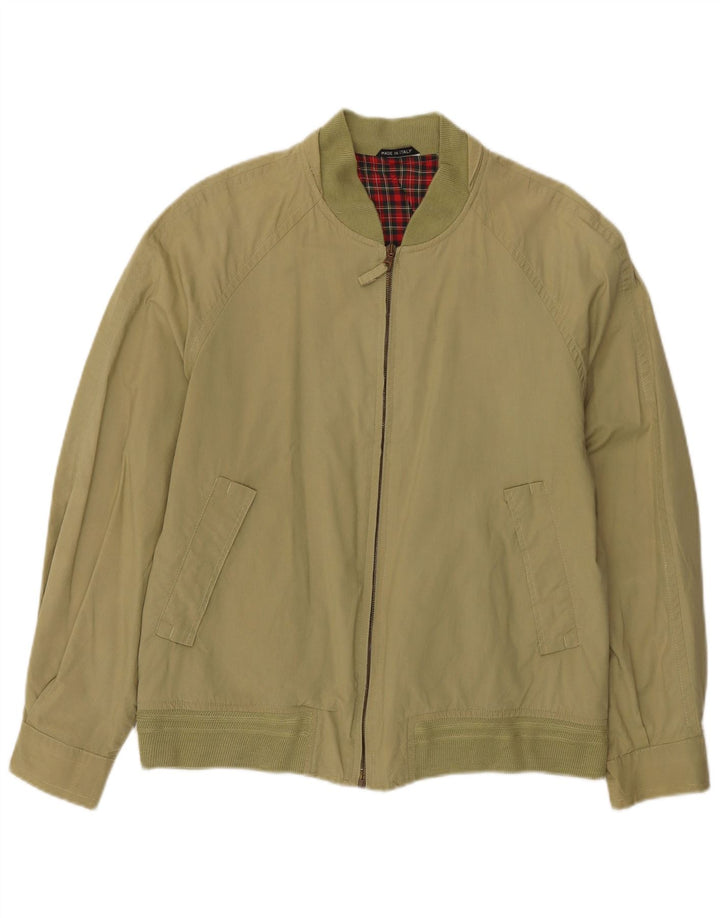 Chaqueta bomber para hombre Green Leaves IT 48 Algodón caqui medio