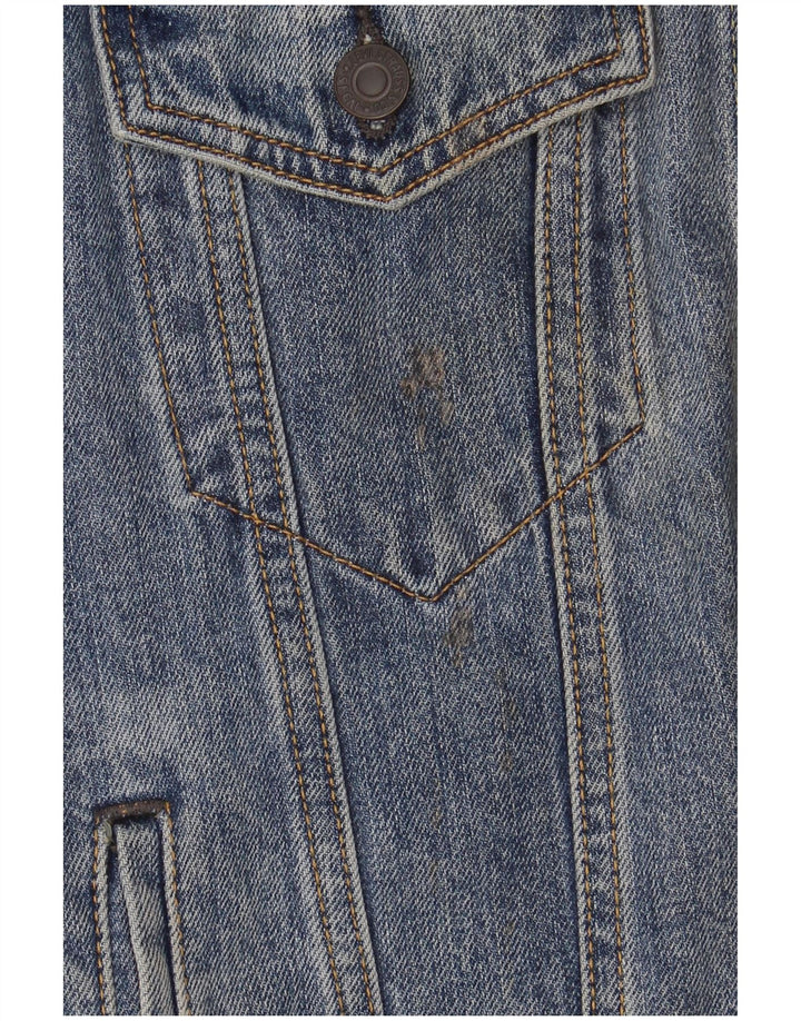 Levi's Chaqueta vaquera para mujer UK 10 Small Blue Cotton