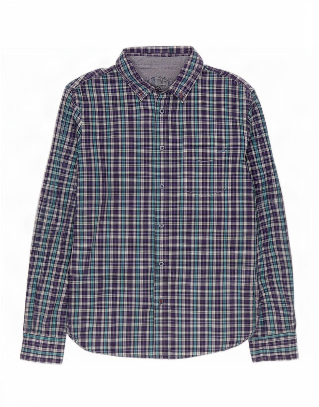 Camisa Gas Hombre Cuadros Morados Grandes