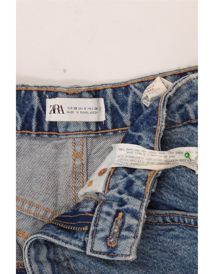 ZARA Pantalones cortos vaqueros para mujer EU 38 Small W28 Algodón azul