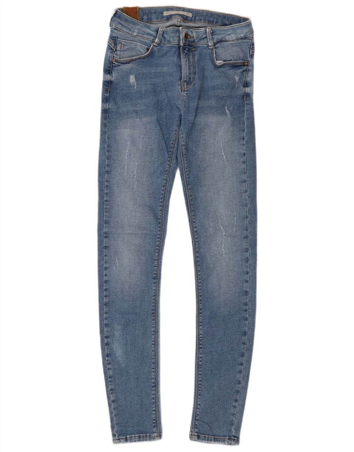 Zara Vaqueros Pitillo Mujer W25 L28 Azul