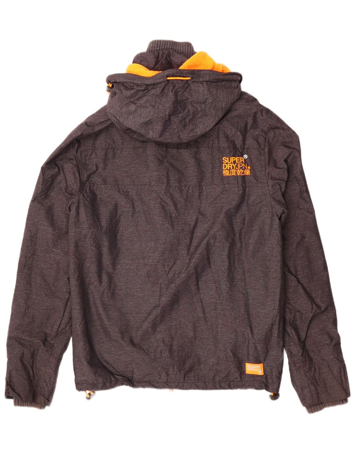 Superdry Chaqueta cortavientos con capucha Windcheater para hombre, talla 36, color gris