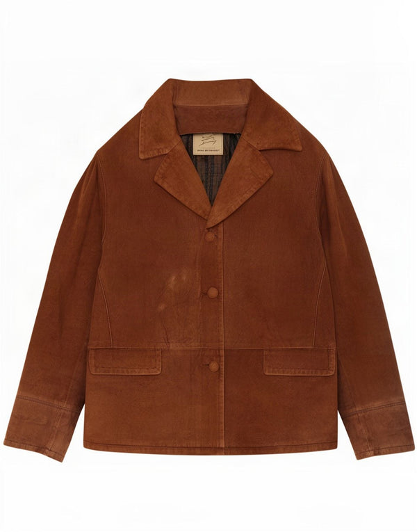 Chaqueta de ante vintage para mujer IT 44 Cuero beige medio