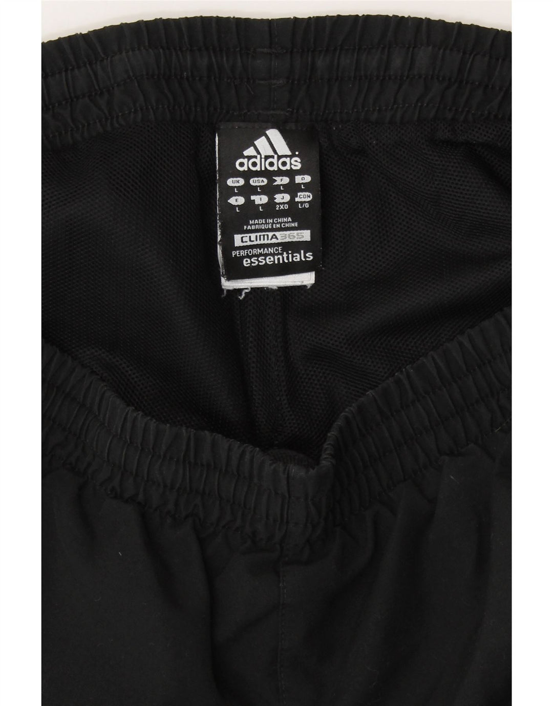 ADIDAS Hombre Clima 365 Chándal Pantalones Joggers Grande Poliéster Negro