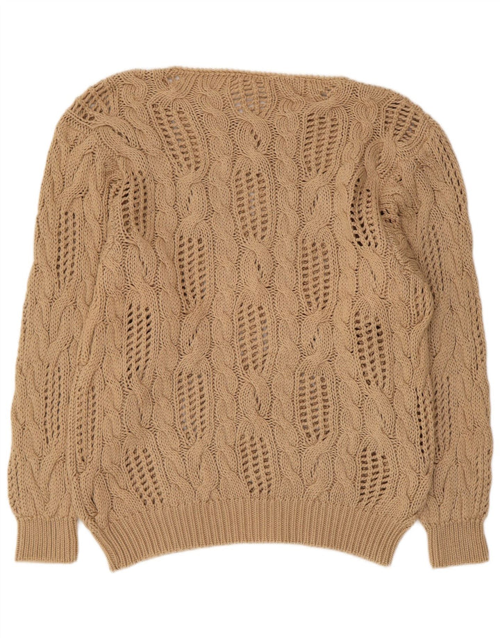 Madeleine Jersey transparente con cuello barco para mujer EU 40/42 Medium Beige