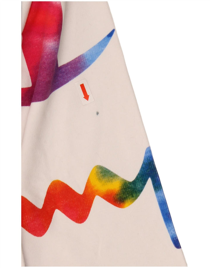 CHAMPION Sudadera con gráfico recortado de gran tamaño para mujer UK 6 XS Blanco