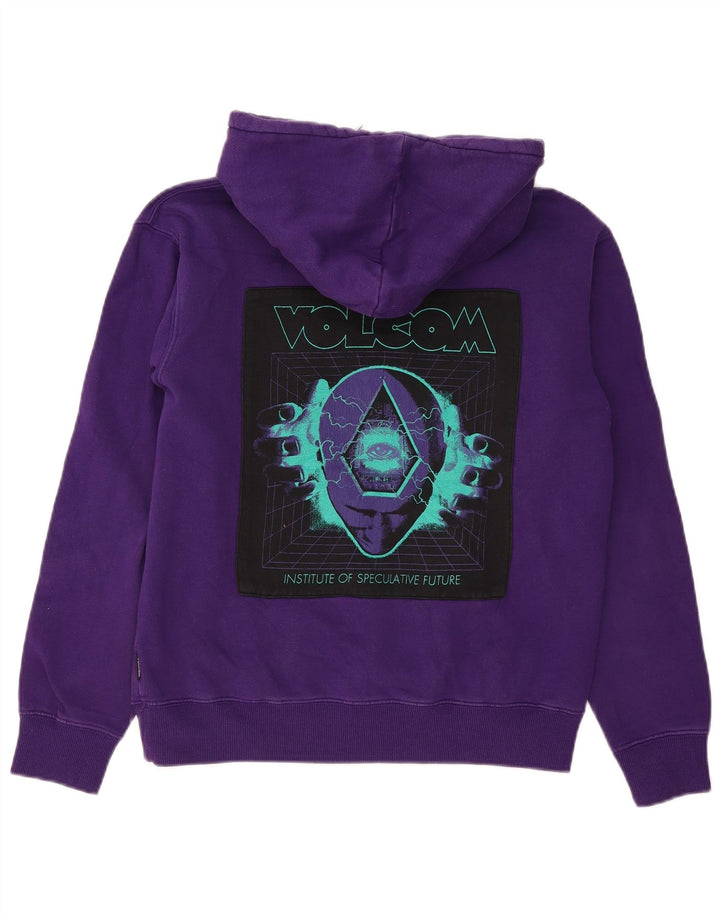 VOLCOM - Sudadera con capucha para mujer, diseño gráfico, talla grande, color morado