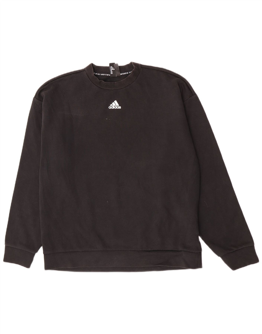 Adidas Hombre Sudadera Jumper Grande Negro Algodón