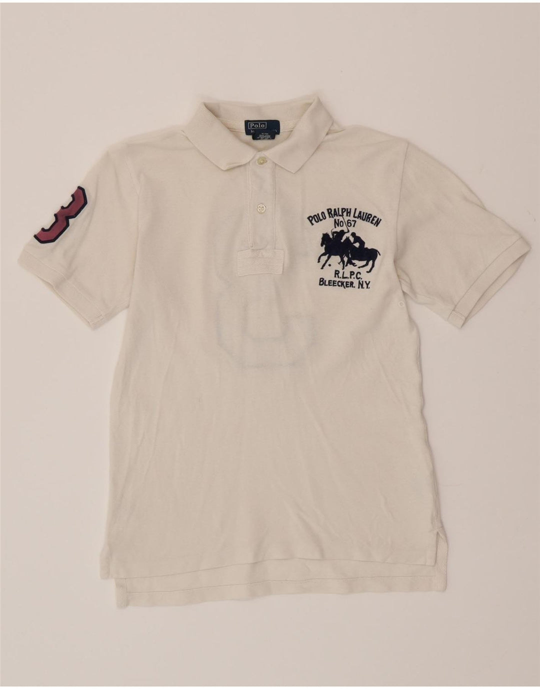 POLO RALPH LAUREN Polo gráfico para niño 7-8 años Pequeño Blanco Algodón