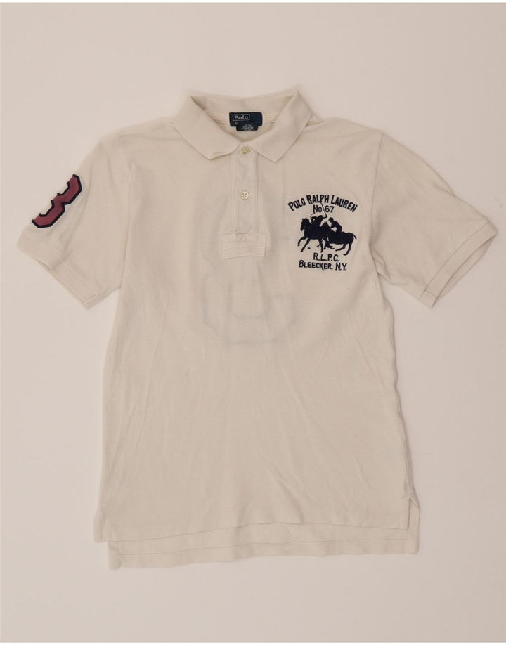 POLO RALPH LAUREN Polo gráfico para niño 7-8 años Pequeño Blanco Algodón