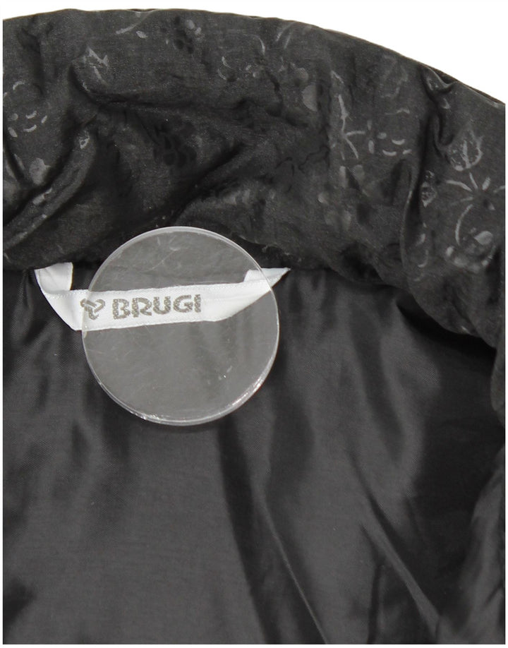 BRUGI Chaqueta cortavientos extragrande para mujer UK 22 3XL Negro Floral