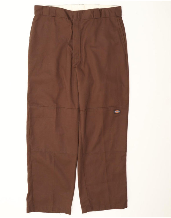 Dickies Pantalón cargo recto para hombre W36 L31 Poliéster marrón