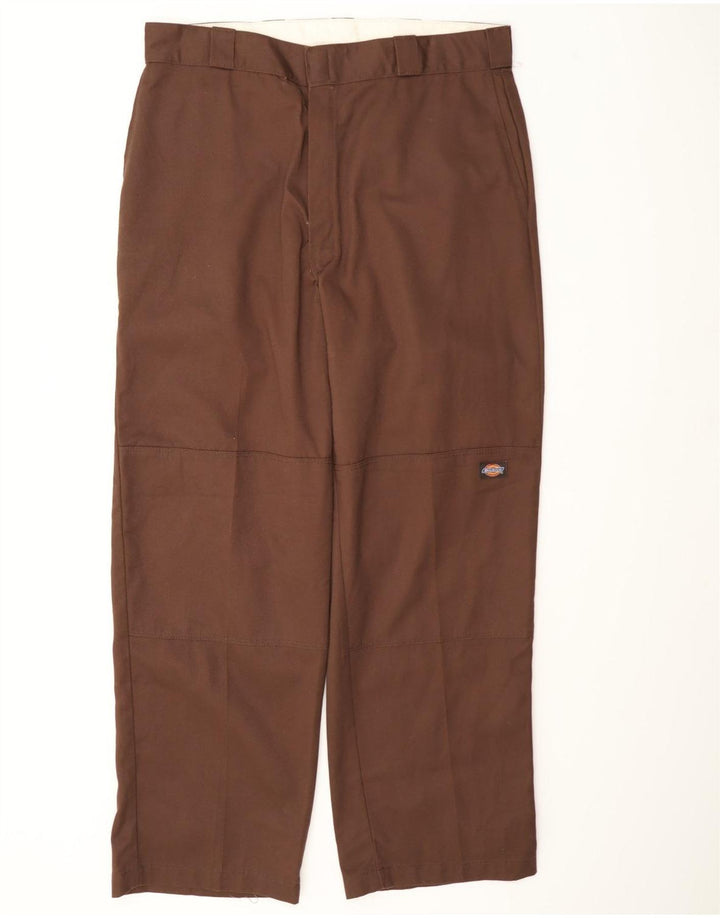 Dickies Pantalón cargo recto para hombre W36 L31 Poliéster marrón