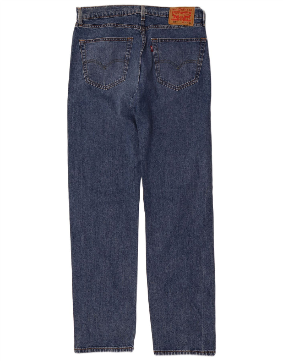 Levi's Vaqueros rectos 505 para hombre W34 L34 Algodón azul