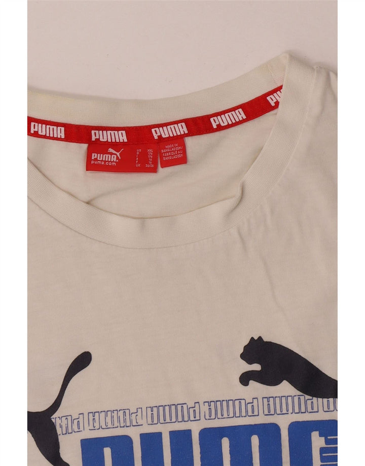 Puma Camiseta gráfica para niño 15-16 años Blanco