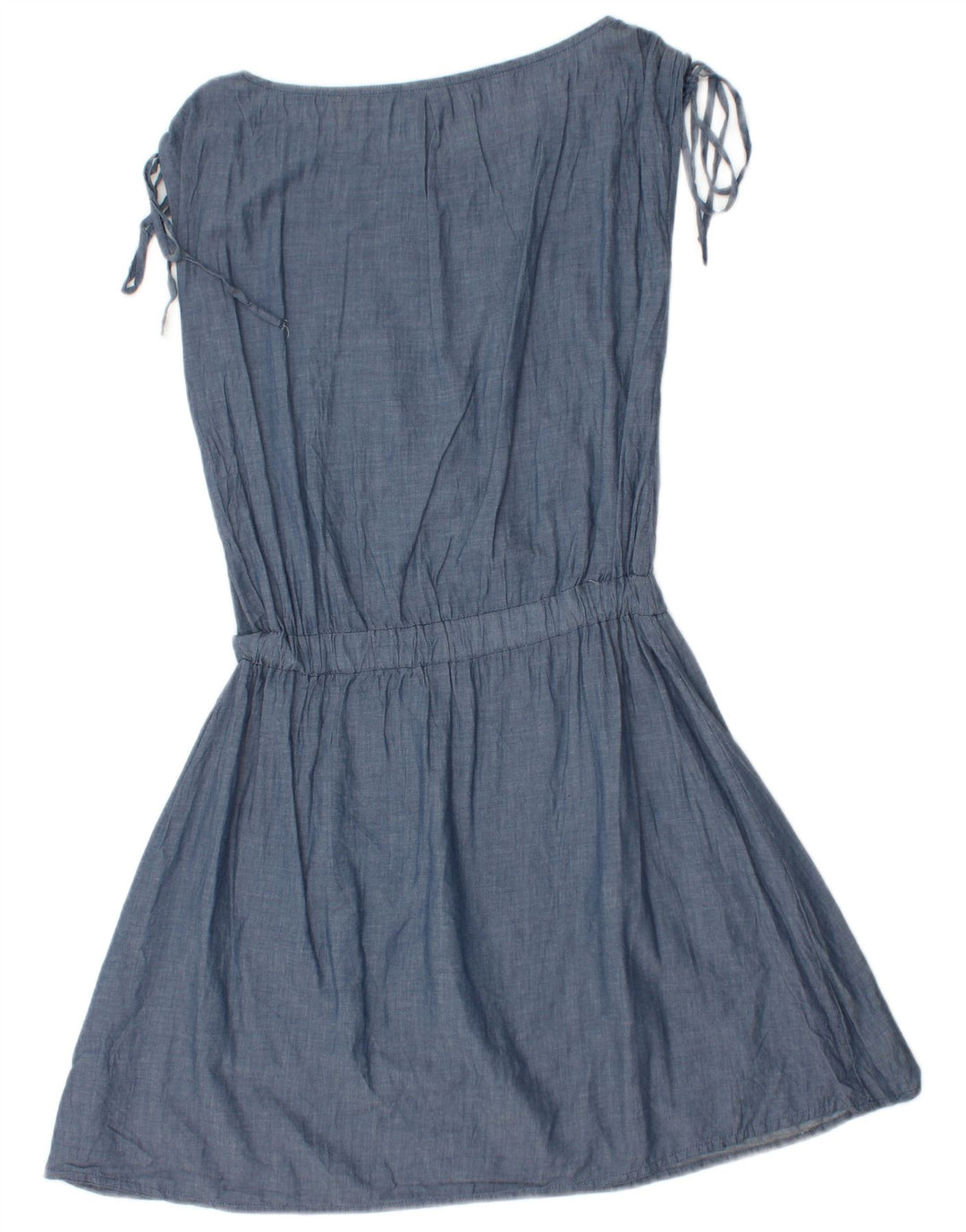 CONVERSE Vestido acampanado sin mangas para mujer UK 10 Small Blue Cotton