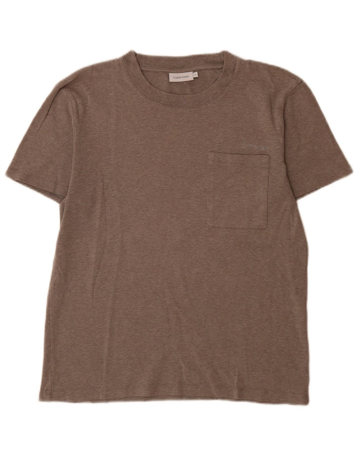 Camiseta Calvin Klein Hombre Top Marrón Medio