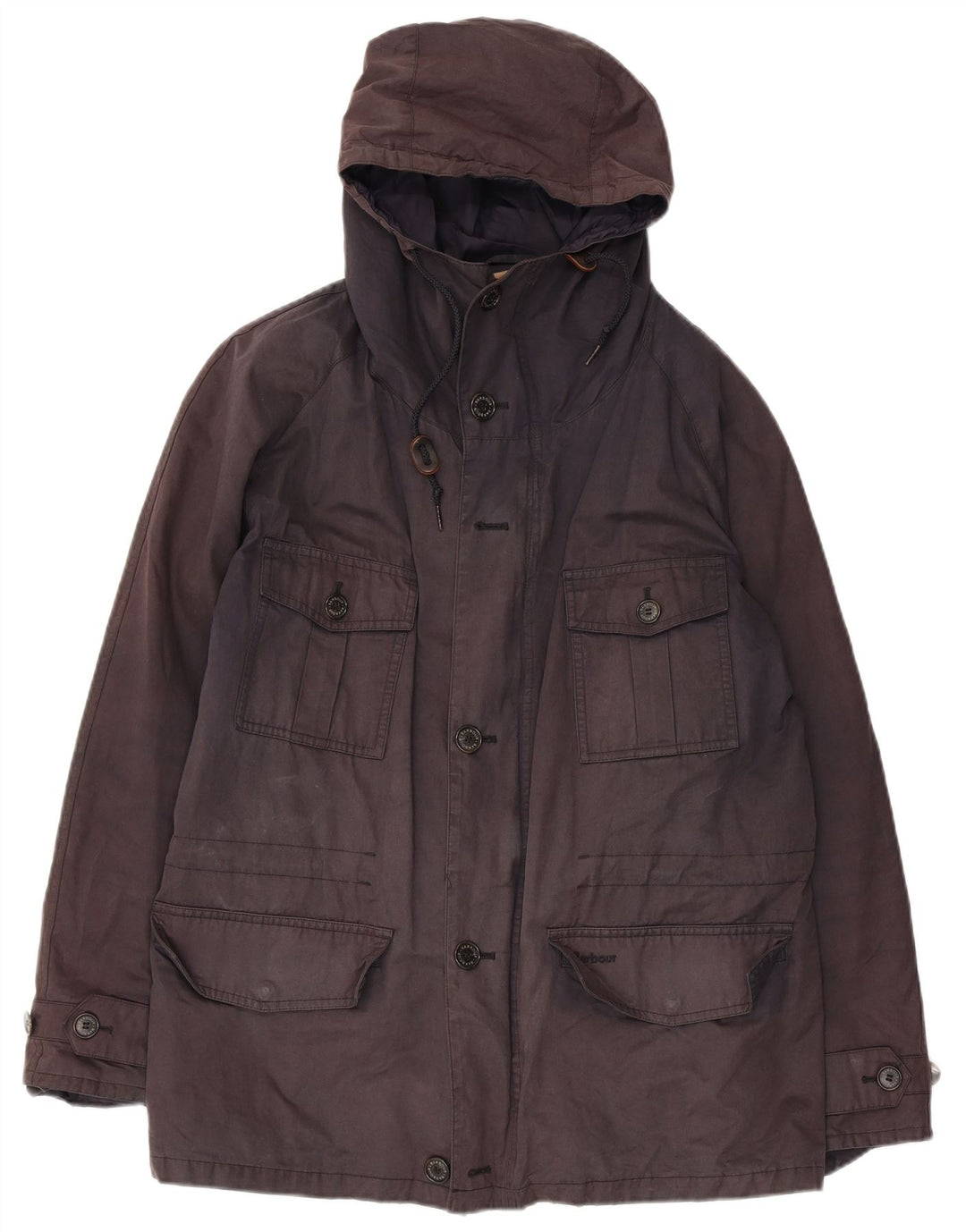 Barbour Chaqueta impermeable con capucha para hombre UK 38 Medium Azul marino Algodón