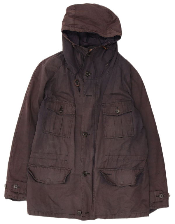 Barbour Chaqueta impermeable con capucha para hombre UK 38 Medium Azul marino Algodón
