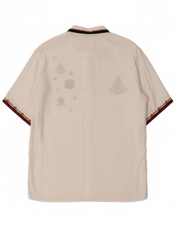 Marina Yachting Blusa tipo camisa gráfica para mujer UK 46 Large White Nautical