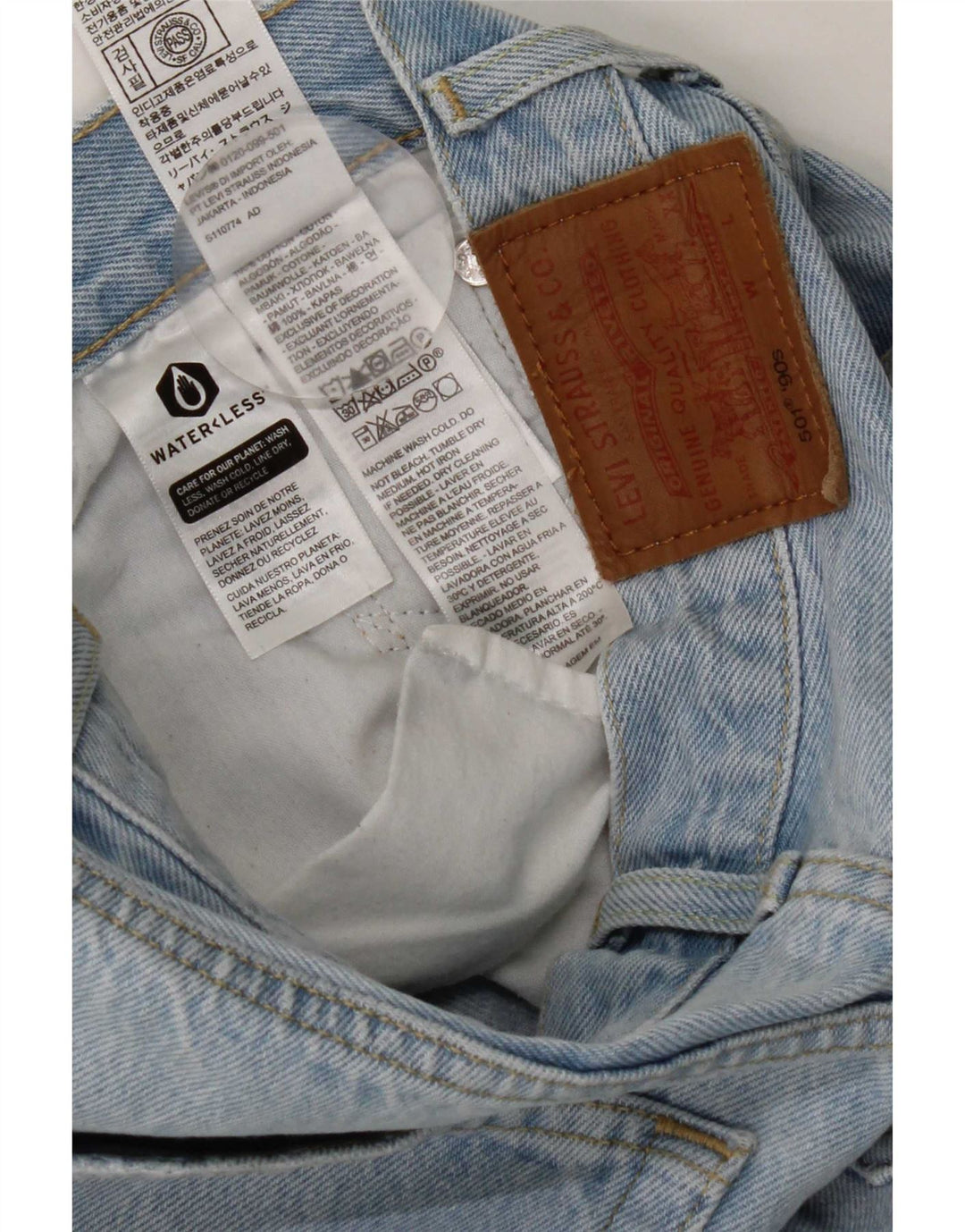 Vaqueros Levi's Mujer 501 Rectos W25 L32 Algodón Azul